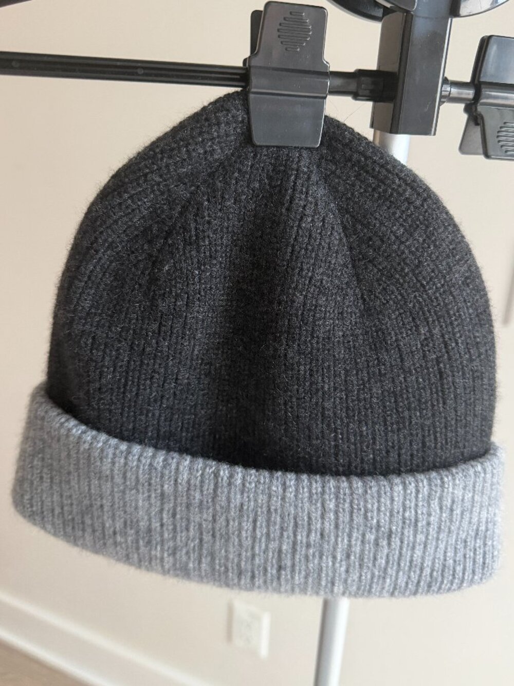 100% Cashmere 2-Tone Grey Beanie